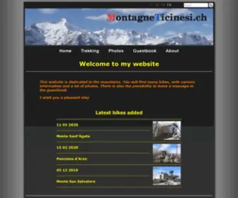 Montagneticinesi.ch(Trekking e Gite nelle Montagne del Ticino) Screenshot