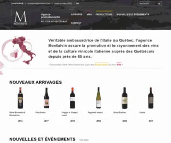 Montalvin.com(Agence promotionnelle en vins et spiritueux) Screenshot
