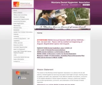 Montanadha.org(Jobs and Employment in Quality Dental CareMontana Dental Hygienists' Association) Screenshot