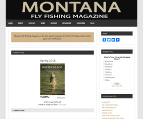 Montanaflyfishingmagazine.com(Montana Fly Fishing Magazine) Screenshot