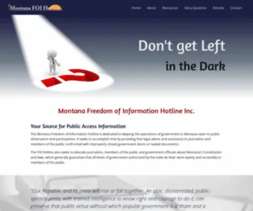 Montanafoi.org(Montana Freedom of Information Hotline Inc) Screenshot