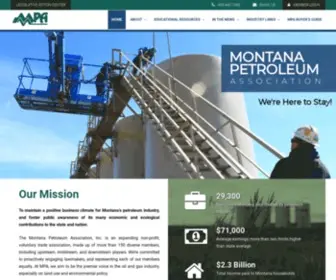 Montanapetroleum.org(Montana Petroleum Association) Screenshot