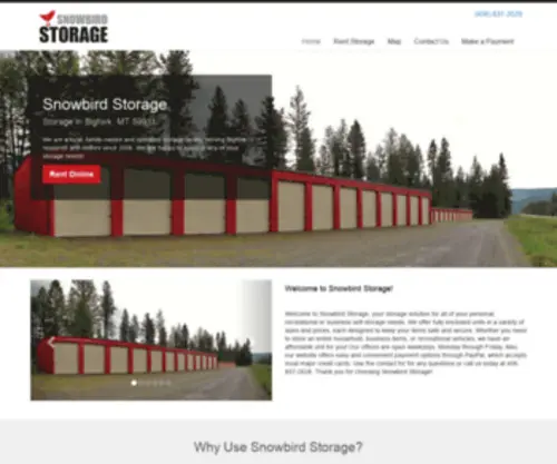 Montanasnowbirdstorage.com(Snowbird Storage) Screenshot