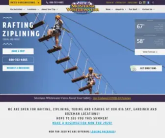 Montanawhitewater.com(Montana Whitewater Rafting & Zipline Tours Near Yellowstone) Screenshot
