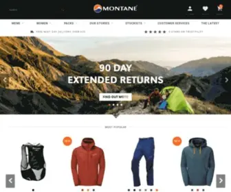 Montane.co.uk(Lightweight, Endurance Mountain Gear) Screenshot