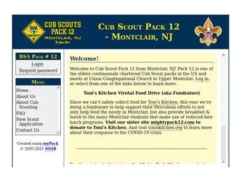 Montclairpack12.org(Cub Scout Pack 12) Screenshot