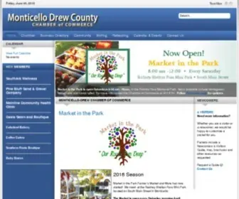 Montdrewchamber.com(Monticello Drew County Chamber of Commerce) Screenshot