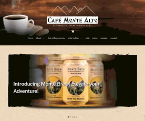 Montealto.com(Coffee shop located in Plymouth NH) Screenshot