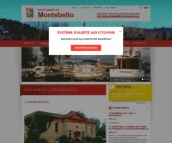 Montebello.ca(Municipalité de Montebello) Screenshot