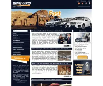Montecar.com(The Monte Carlo Rent a Car in Jordan MONTE CARLO) Screenshot