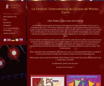 Montecarlofestivals.com(43ème Festival International du Cirque de Monte) Screenshot