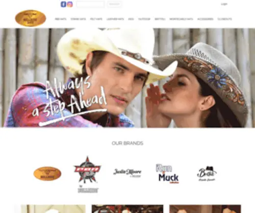 Montecarlohats.com(Montecarlo and Bullhide Hat Co) Screenshot