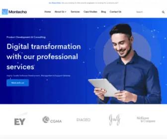 Montecha.com(Digital transformation with our services) Screenshot