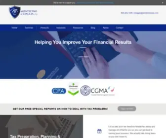 MontecinocPa.com(Southern NJ Cherry Hill NJ Philadelphia PA QuickBooks Bookkeeping Corporate Tax Return Preparation Haddonfield Deptford Camden New Jersey) Screenshot