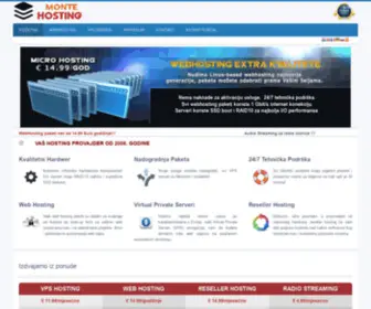 Montehosting.eu(Najkvalitetniji hosting u Crnoj Gori) Screenshot