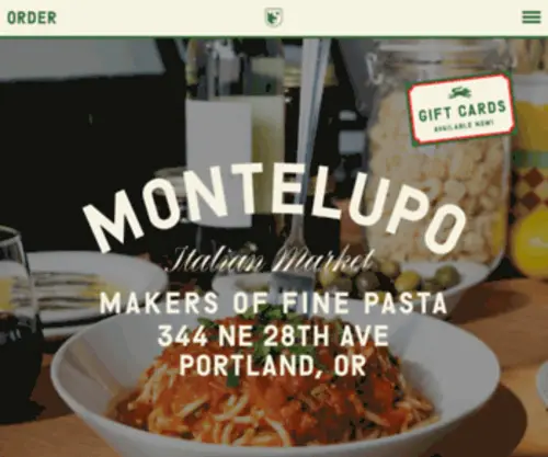 Montelupo.co(Makers of fine pasta) Screenshot