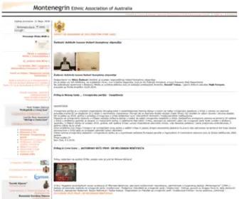 Montenegro.org.au(Montenegrin Ethnic Association of Australia) Screenshot