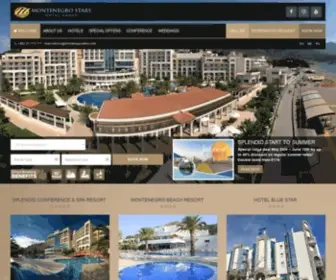 Montenegrostars.com(Montenegro Stars Hotel Group) Screenshot