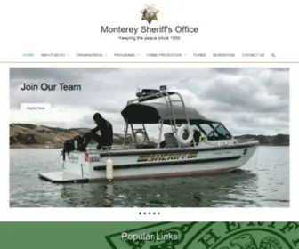 Montereysheriff.org(Keeping the peace since 1850) Screenshot