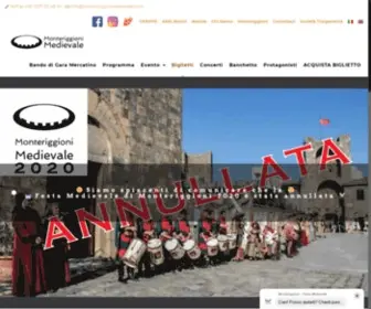 Monteriggionimedievale.com(Monteriggioni Festa Medievaledi Torri si Corona Speciale 30 anni) Screenshot