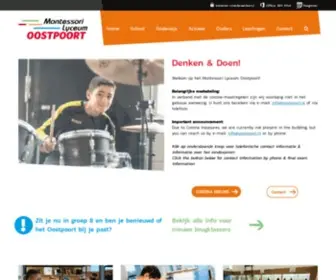 Montessori-College-OOST.nl(Montessori Lyceum Oostpoort) Screenshot