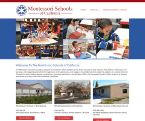 Montessorica.com(Montessori Schools of California) Screenshot