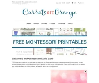 Montessoriinspiredprintables.com(Montessori Inspired Printables by Carrots Are Orange) Screenshot
