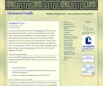 Montessorimuddle.org(Middle and High School) Screenshot