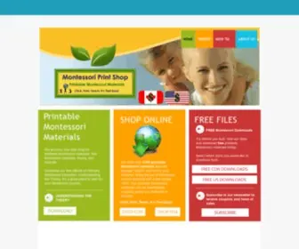 Montessoriprintshop.com(Printable Montessori Materials) Screenshot