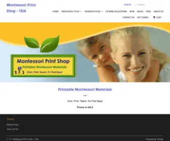 Montessoriprintshopusa.com(Printable Montessori Materials By Montessori Print Shop) Screenshot