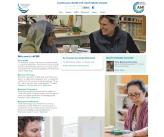 Montessoristudies.org(Australian Centre for Montessori Studies) Screenshot