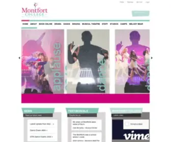 Montfortcollege.com(Montfort College of Performing Arts) Screenshot