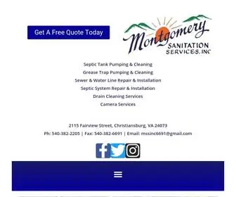 Montgomerysanitation.com(Montgomery Sanitation Services) Screenshot