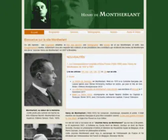 Montherlant.be(Henry de Montherlant) Screenshot