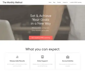 Monthlymethod.com(Set and Achieve Your Personal Goals) Screenshot