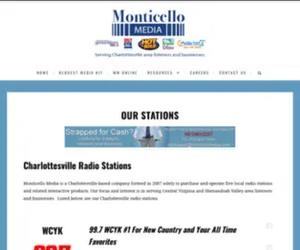 Monticellomedia.com(Our Stations) Screenshot