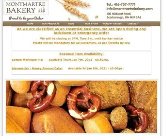 Montmartrebakery.com(Montmartre Bakery) Screenshot