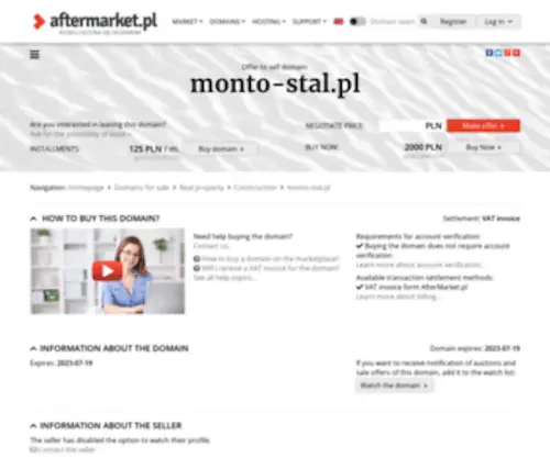 Monto-Stal.pl(Konstrukcje stalowe) Screenshot