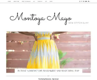 Montoyamayo.com(Sewing and DIY Blog) Screenshot