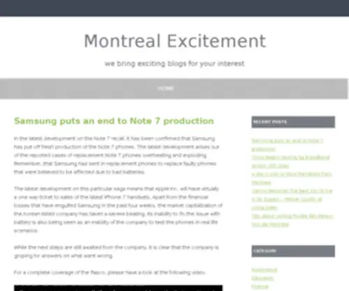 Montrealexcitement.com(Montrealexcitement) Screenshot