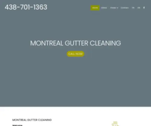 Montrealguttercleaning.com(Top notch customer service and pricing for Montreal Gutter Cleaning Service) Screenshot