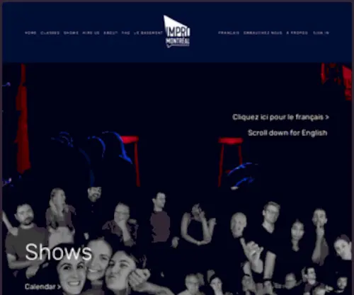 Montrealimprov.com(Impro Montréal) Screenshot