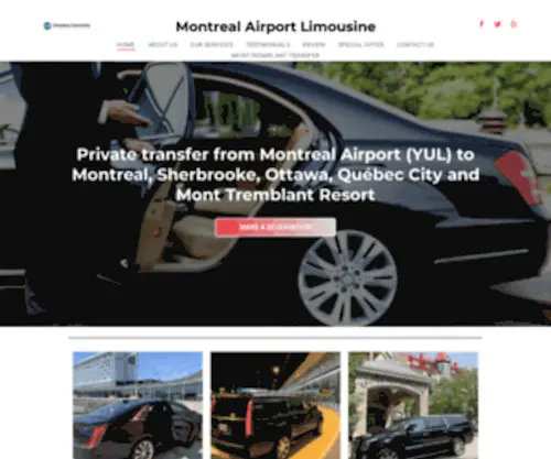 Montreallimo.com(Montreal Airport Private Transfer in luxury sedan and SUV's) Screenshot
