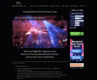 Montrealnitelifetours.com(Montreal Bachelor Party & Nightlife Trip Packages) Screenshot