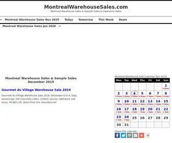 Montrealwarehousesales.com(Montreal Warehouse Sales) Screenshot