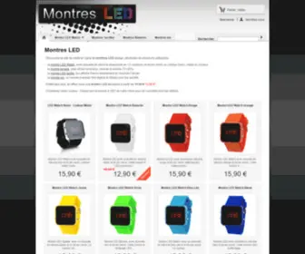 Montres-Led.com(Découvrez le site de vente en ligne de montres LED lumineuses) Screenshot