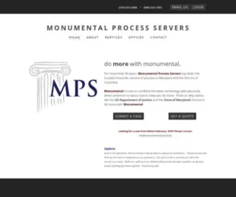 Monumentalps.com(MONUMENTAL PROCESS SERVERS) Screenshot