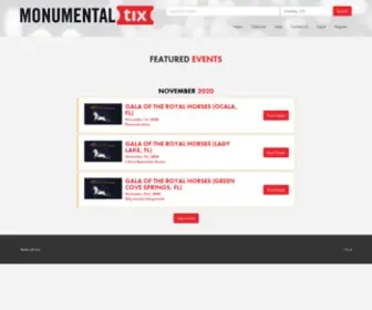 Monumentaltix.com(Monumental Tix) Screenshot