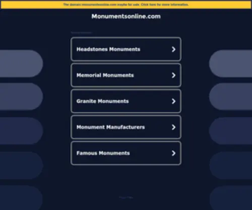 Monumentsonline.com(Smet monuments) Screenshot