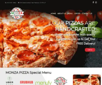 Monzasf.com(Monza Pizzeria San Francisco) Screenshot